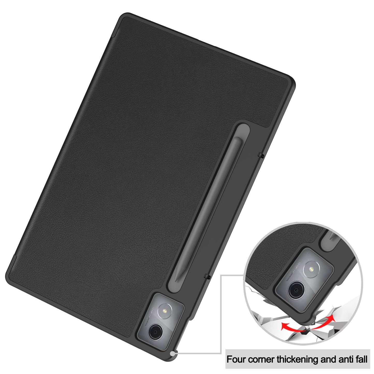 Lenovo Idea Tab Pro 12.7" Tb373 Tri-fold Pu Case [Black]