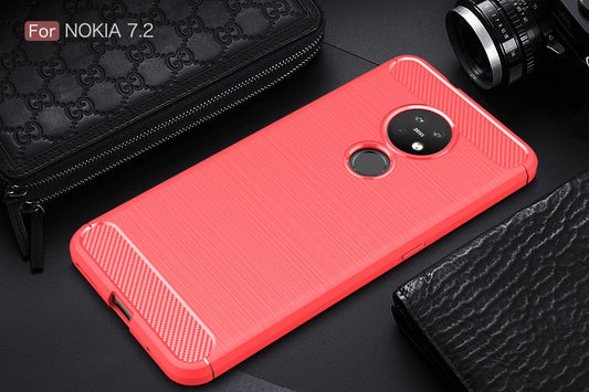 Nokia 6.2/7.2 Carbon Fibre Case [Red]