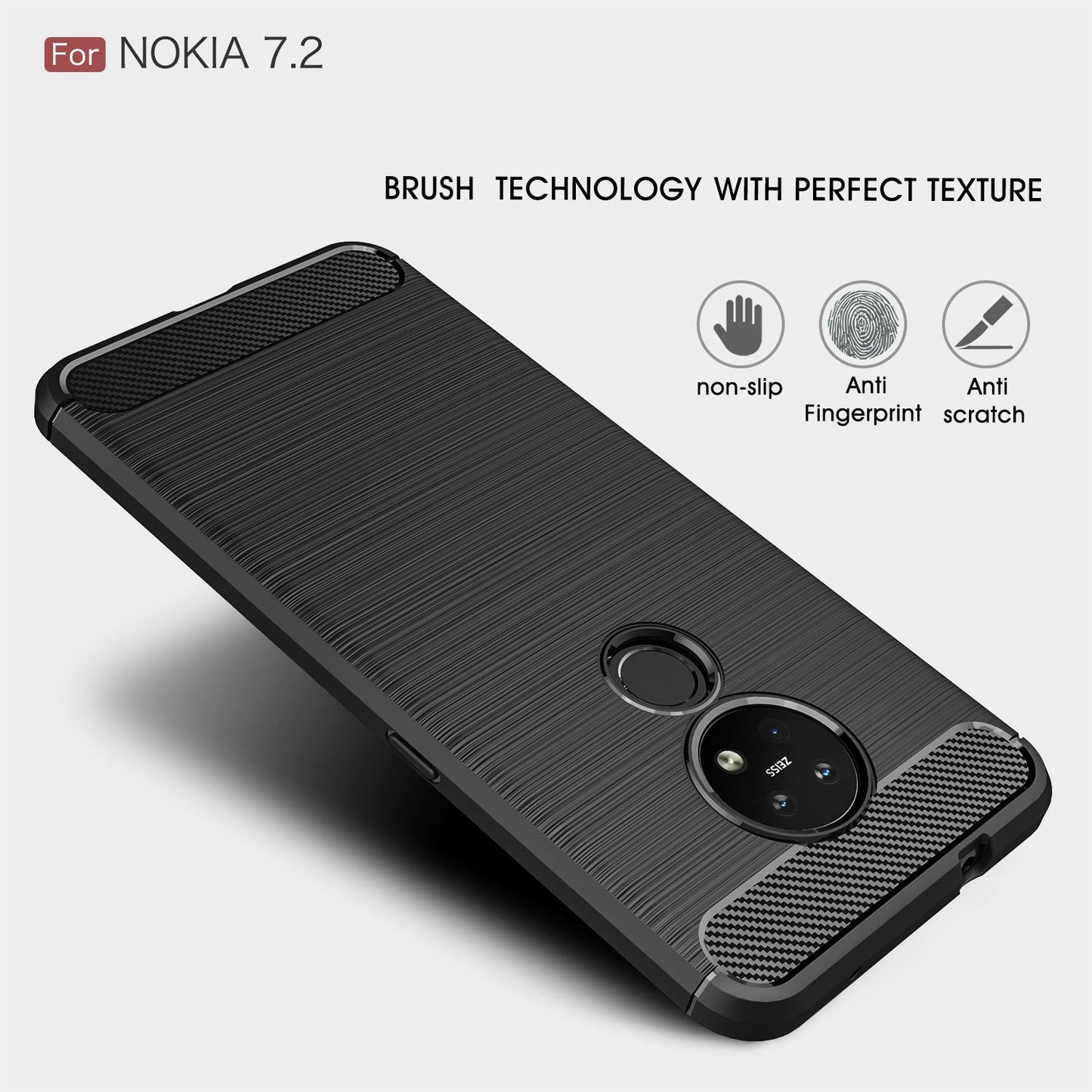Nokia 6.2/7.2 Carbon Fibre Case [Red]