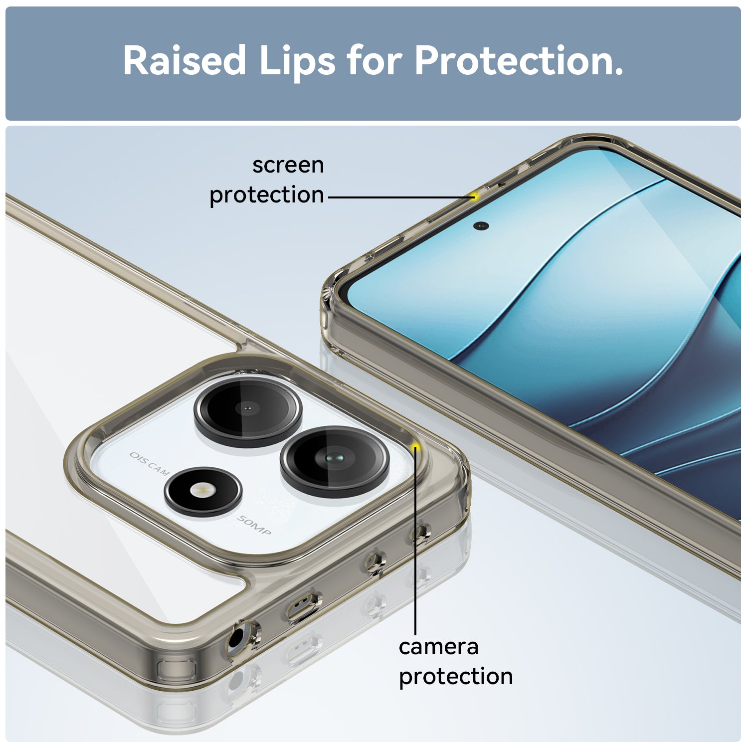 Xiaomi Redmi Note 14 5G Soft Gel Case [Clear Grey]