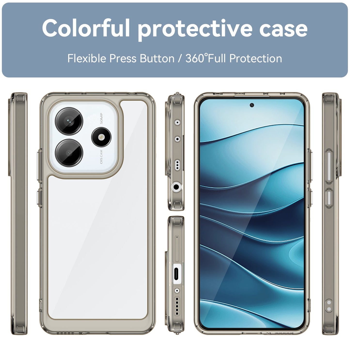 Xiaomi Redmi Note 14 5G Soft Gel Case [Clear Grey]