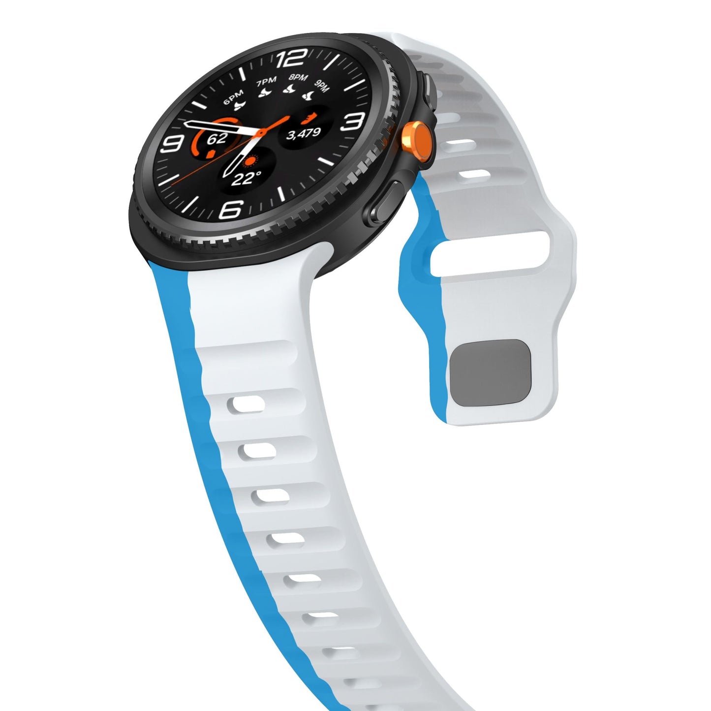 Samsung Galaxy Watch 8 Silicone Strap [Grey/blue]
