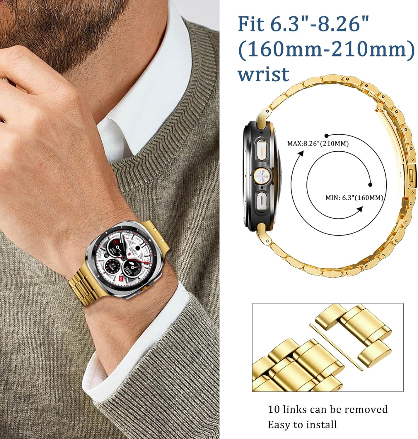 Samsung Galaxy Watch Ultra 47Mm Stainless Steel Strap [Gold]