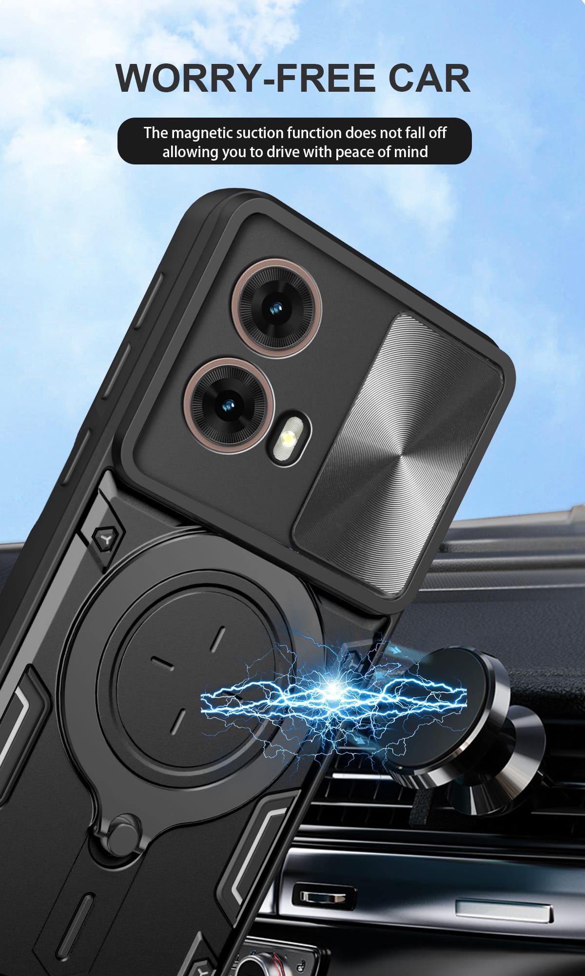 Moto G85 Heavy Duty Case [Black]