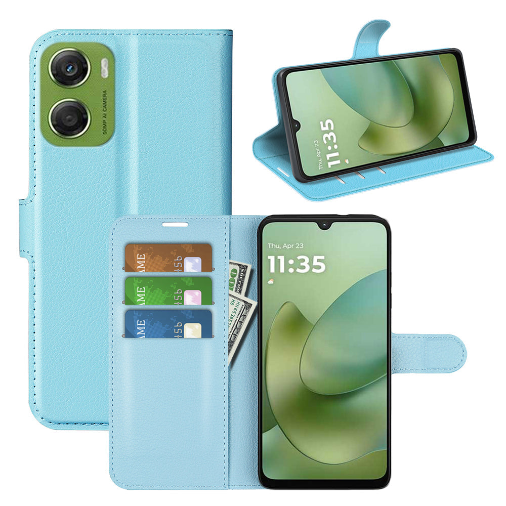 Moto G06 Pu Wallet Case [Lightblue]
