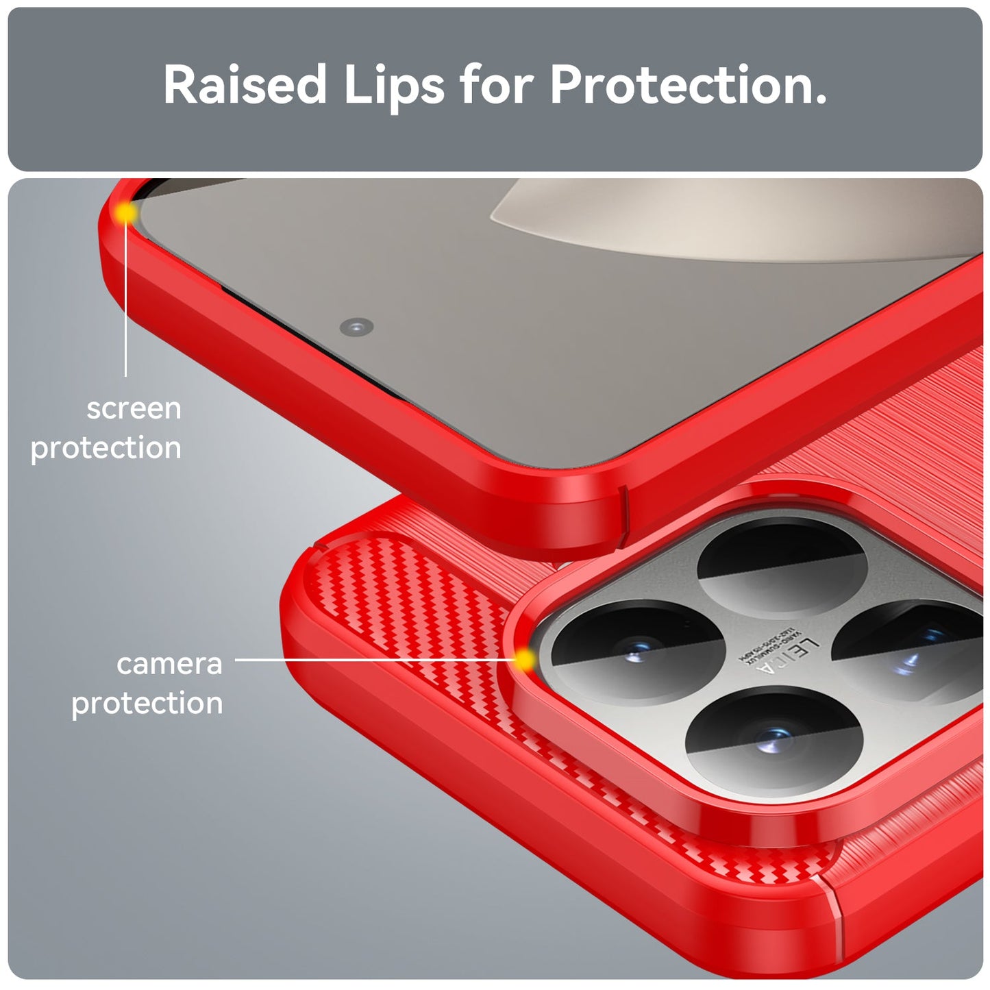 Xiaomi 15t Pro Carbon Fibre Case [Red]