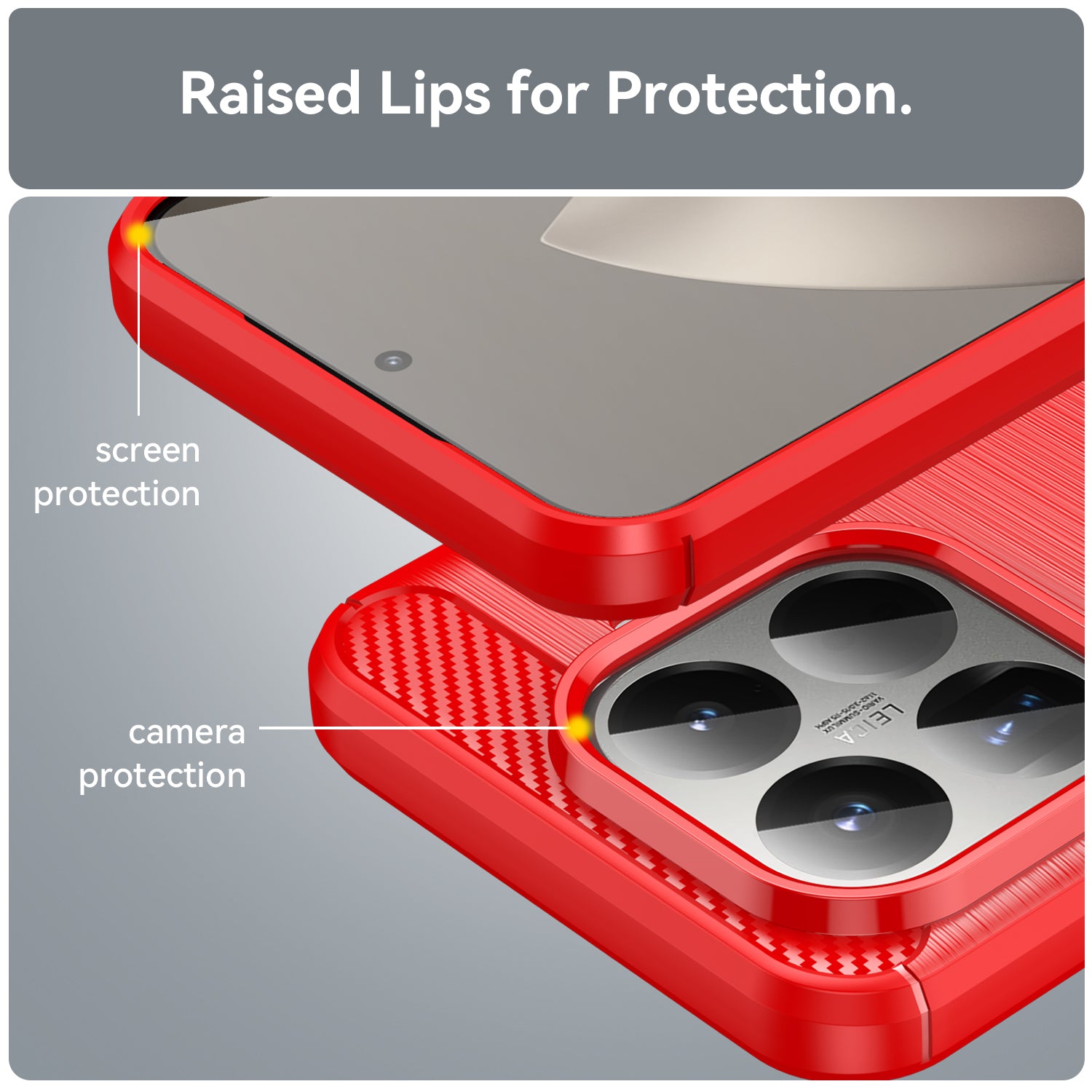 Xiaomi 15t Pro Carbon Fibre Case [Red]