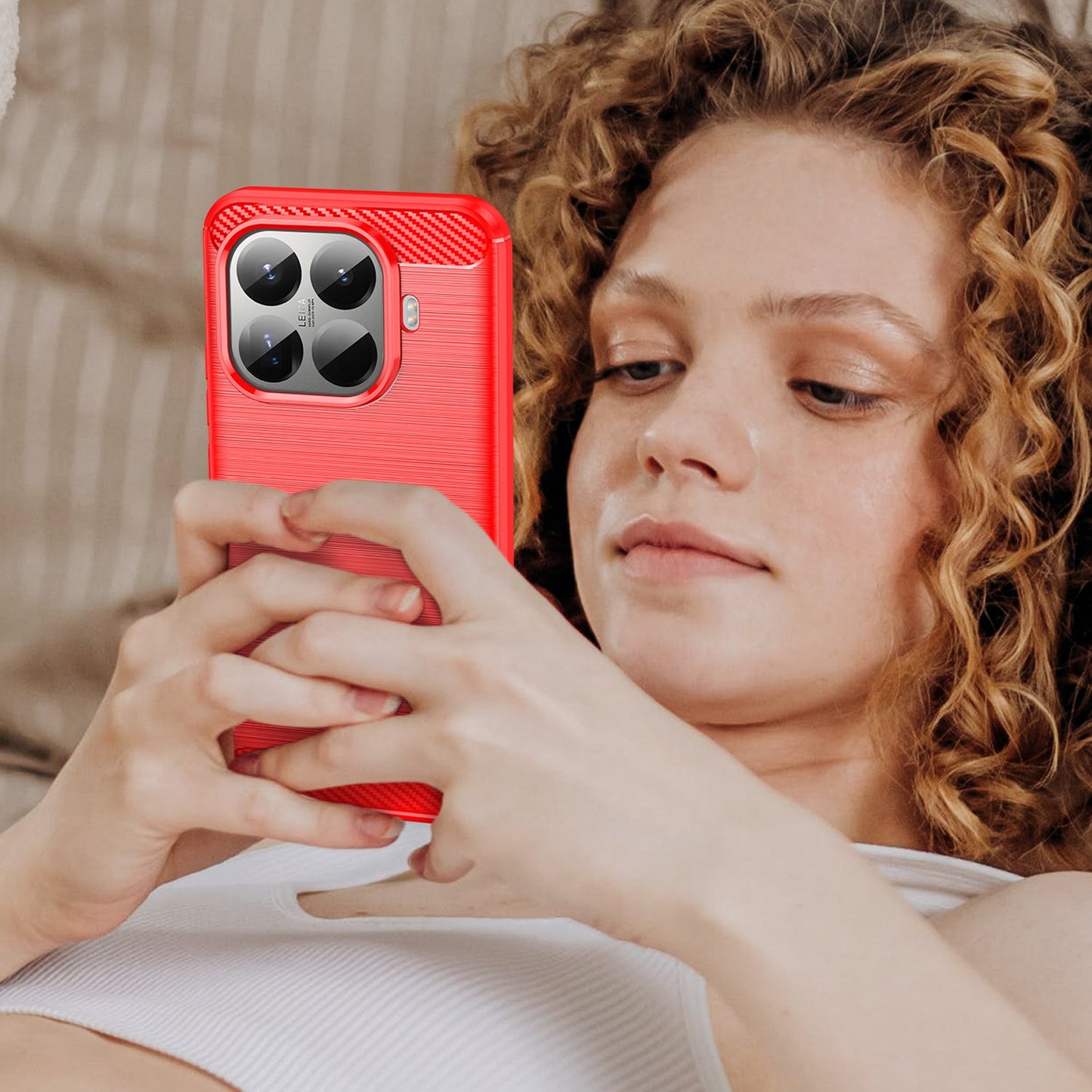 Xiaomi 15t Pro Carbon Fibre Case [Red]