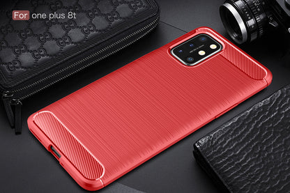 Oneplus 8t Carbon Fibre Case [Red]
