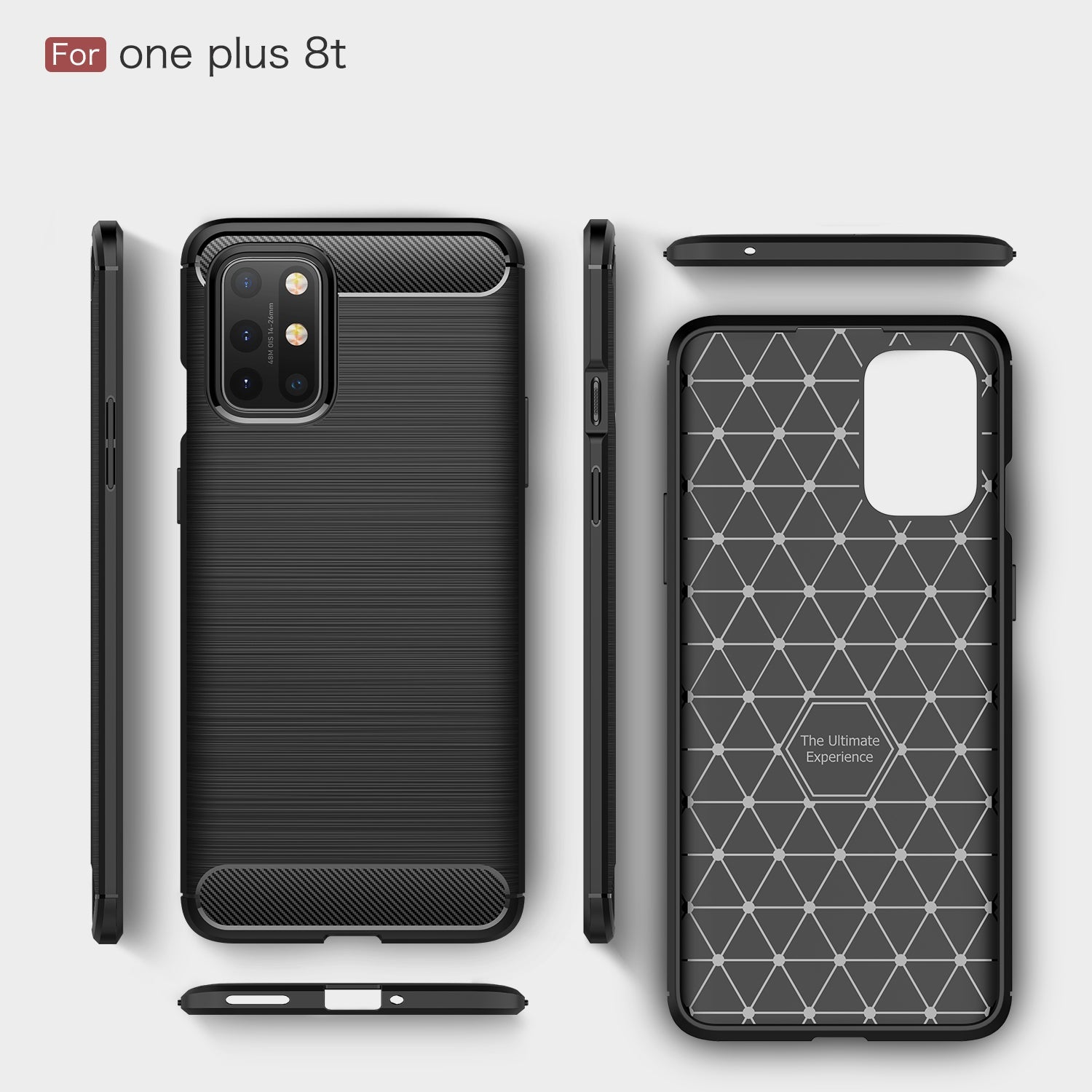 Oneplus 8t Carbon Fibre Case [Red]
