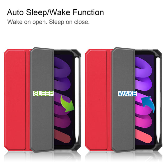 Ipad Mini 7 (A17 Pro 2024) Pen Holder Case [Red]