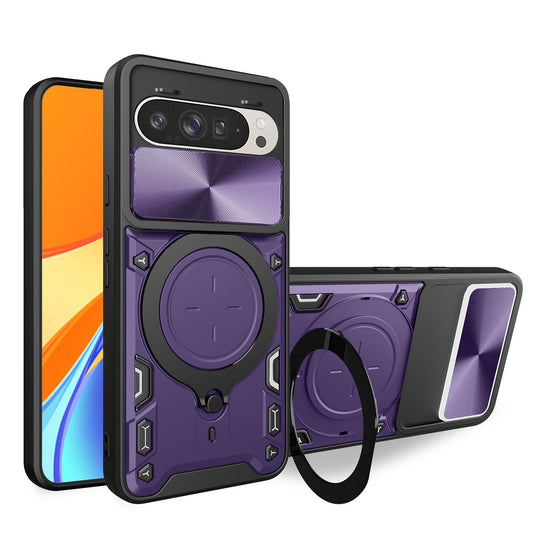 Google Pixel 10 Pro Ring Kickstand Case [Purple]