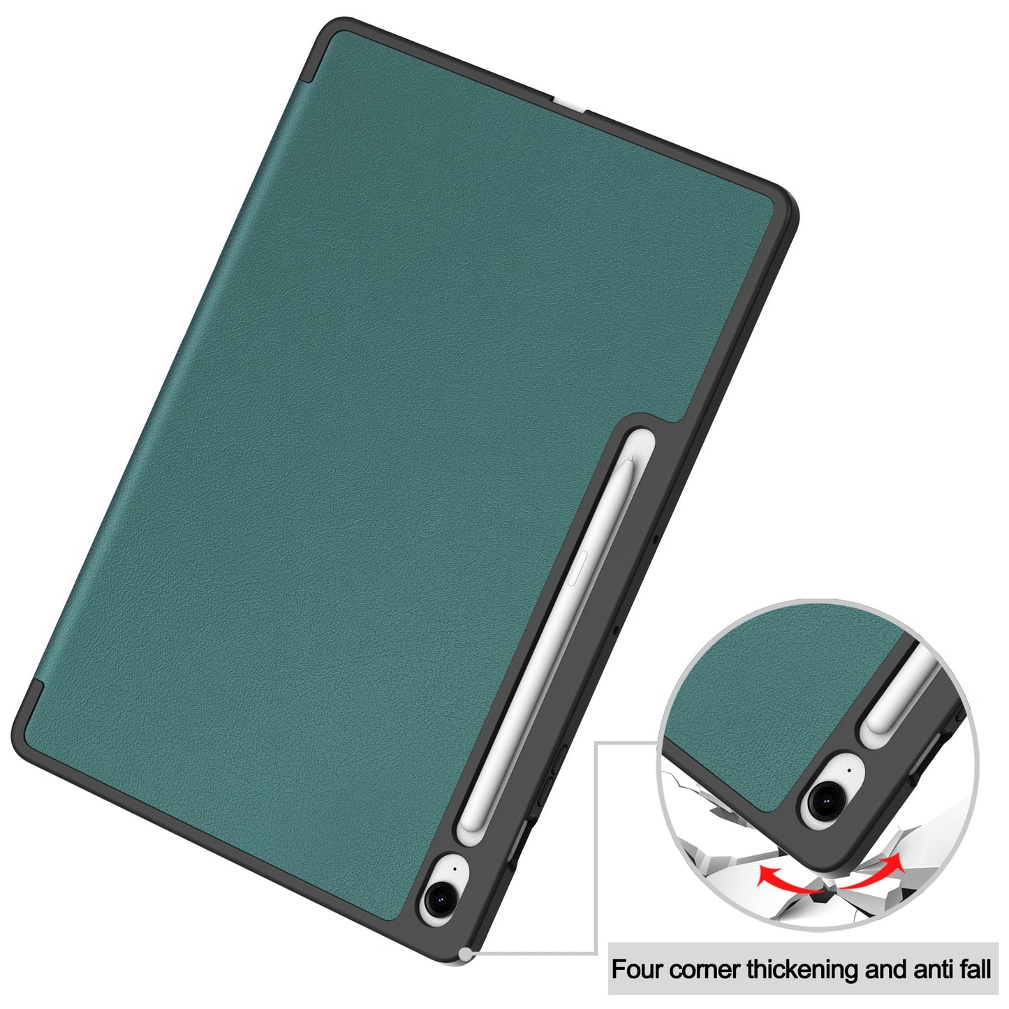 Tab S10Fe Plus Tri-Fold Pen Holder Case [Teal]