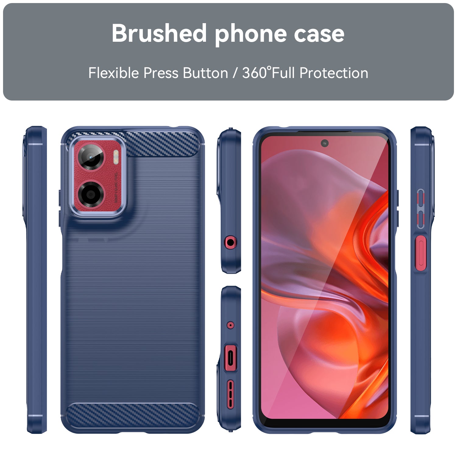 Moto G05 Carbon Fibre Case [Navy]