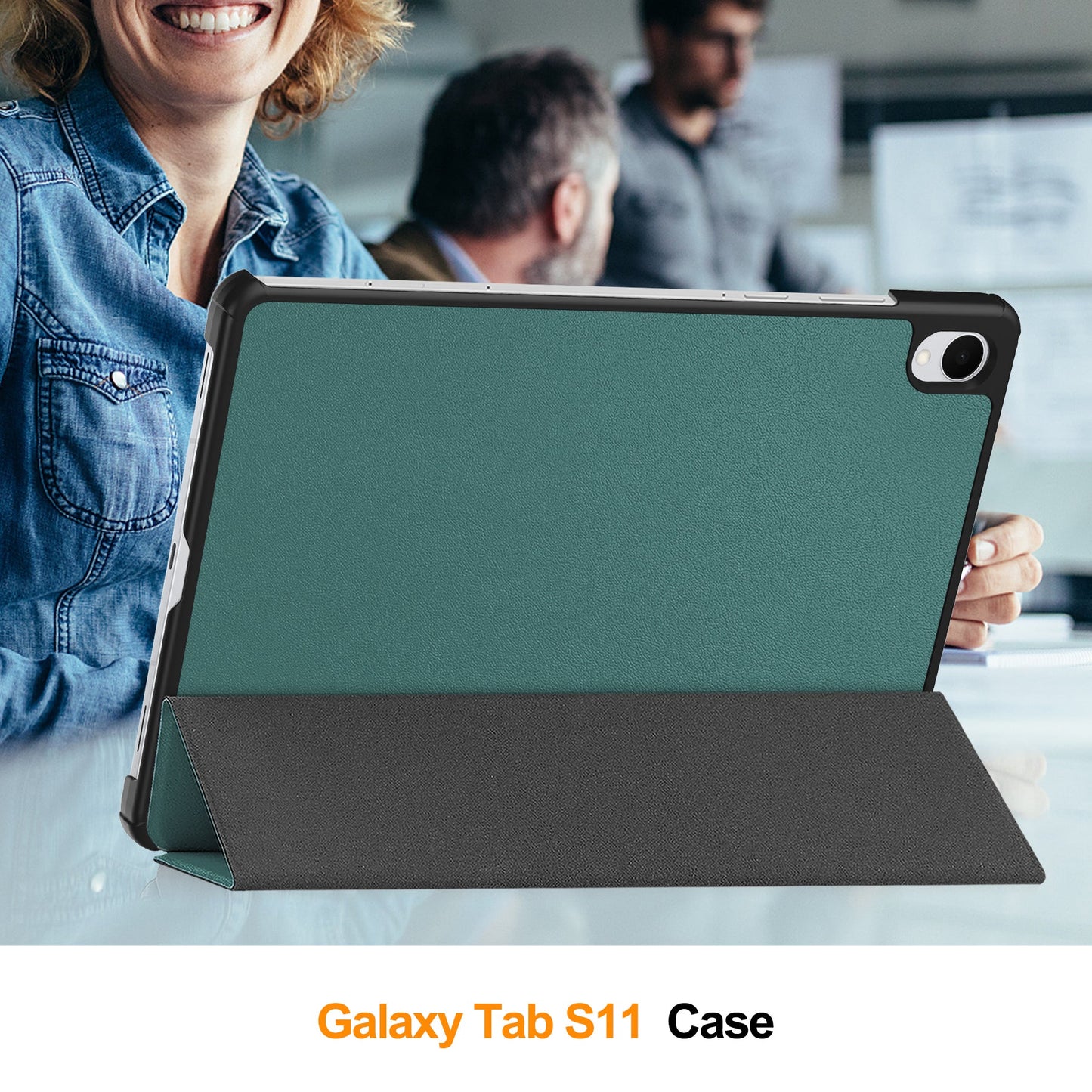 Galaxy Tab S11 Tri-fold Pu Case [Teal]