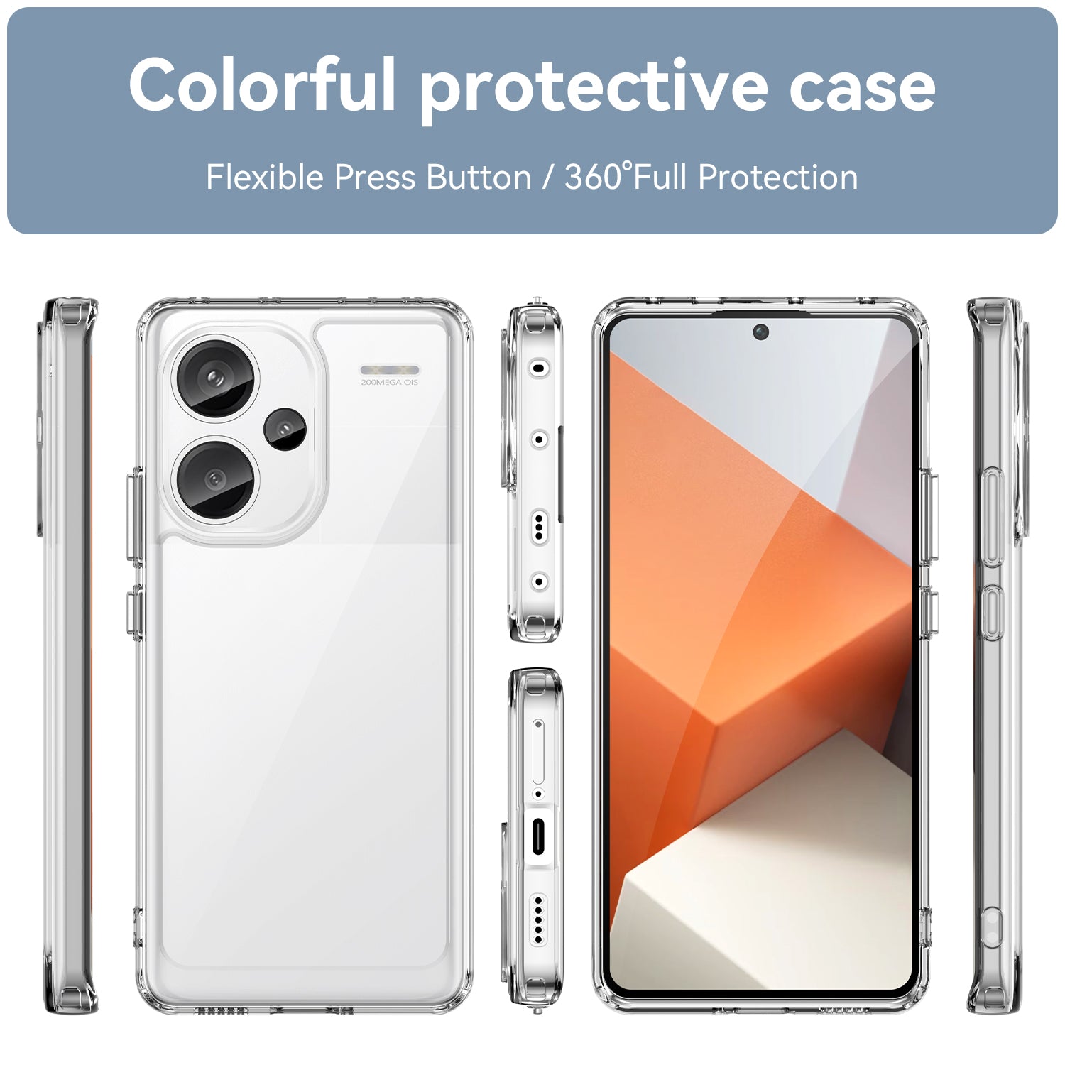 Xiaomi Redmi Note 13 Pro+ 5G Soft Gel Bumper Case [Clear]