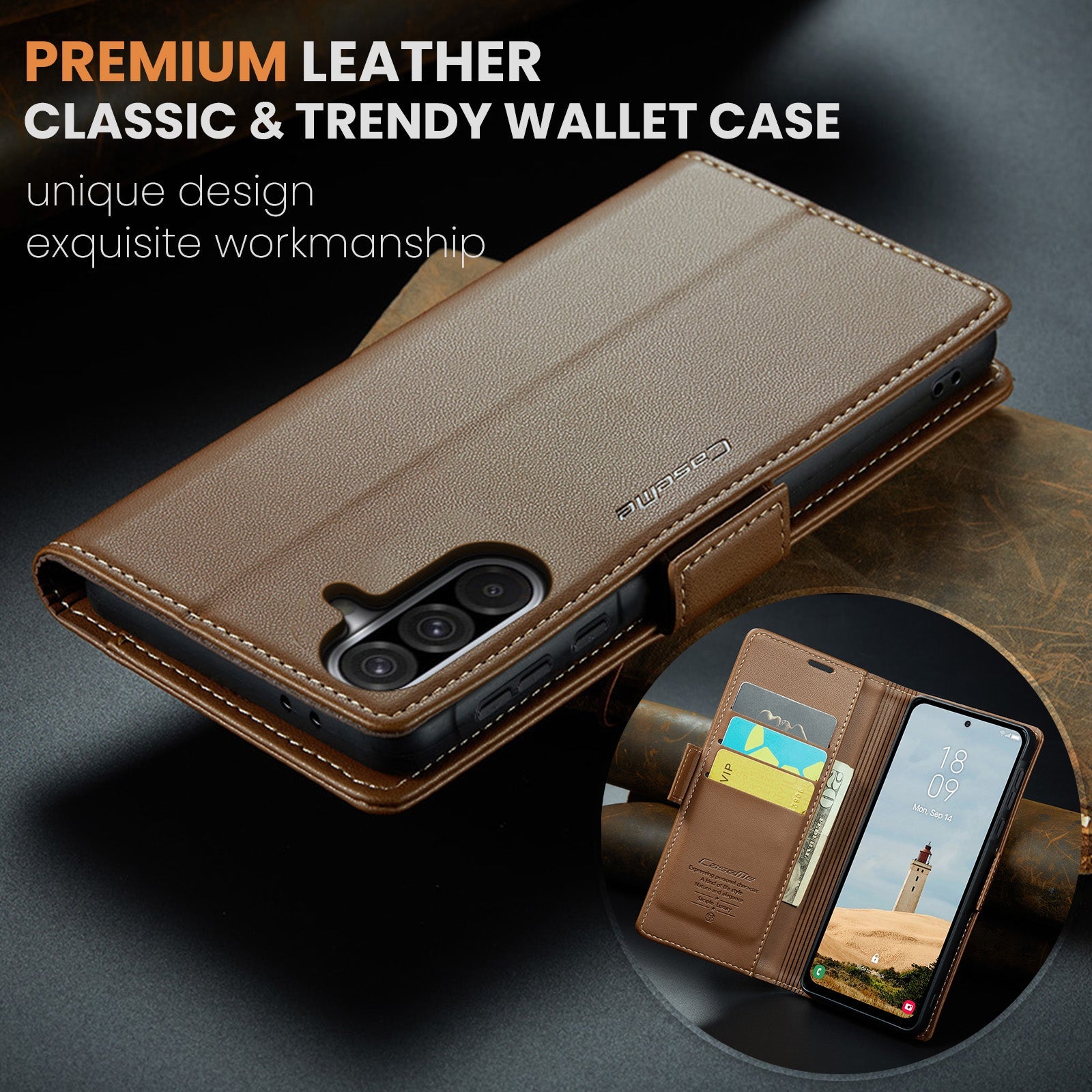 Galaxy A56 5G Pu Wallet Case [Brown]