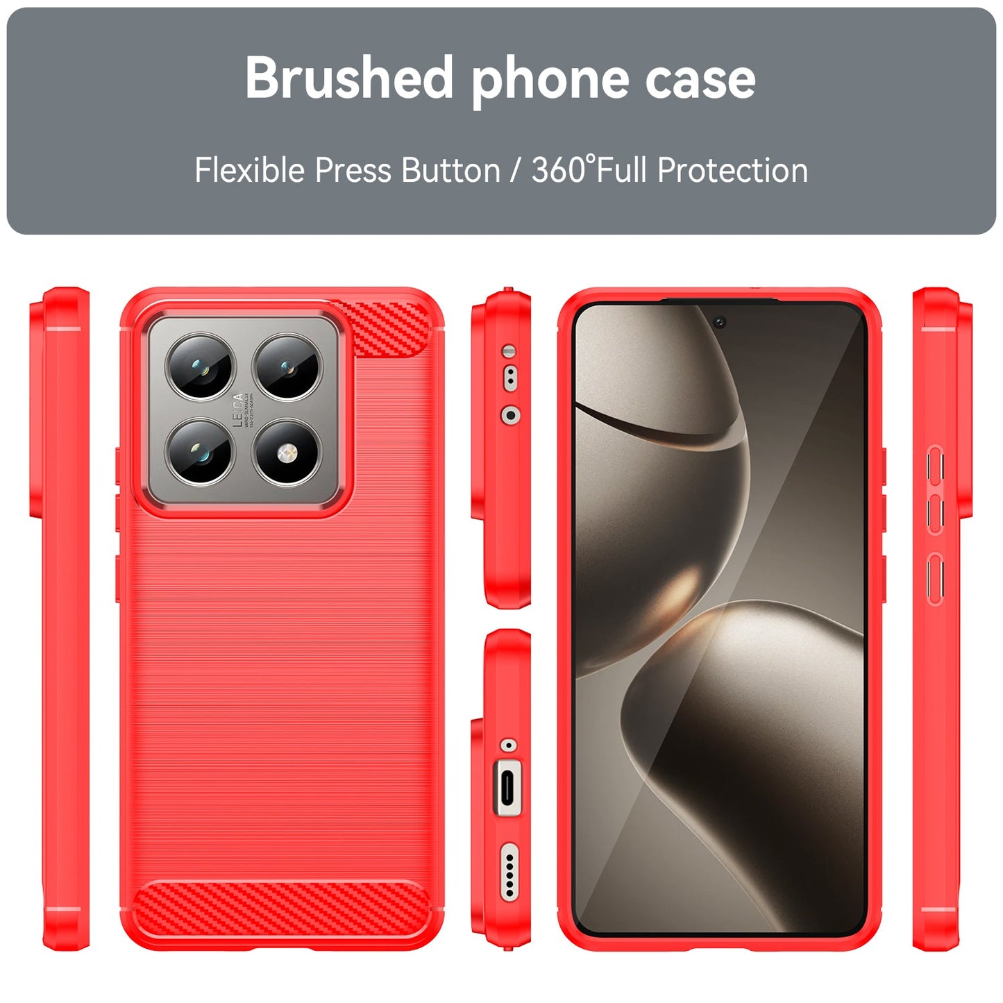 Xiaomi 14T Carbon Fibre Case [Red]