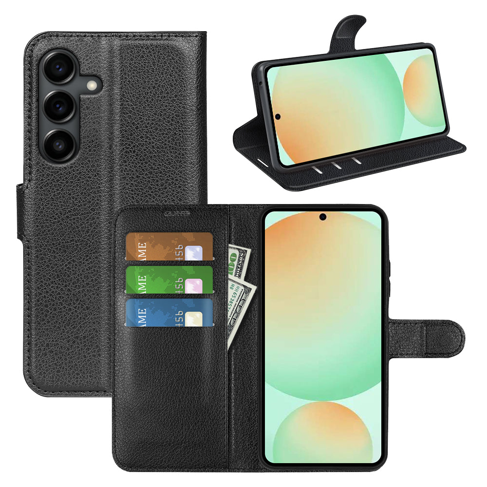 Galaxy S25fe Pu Wallet Case [Black]