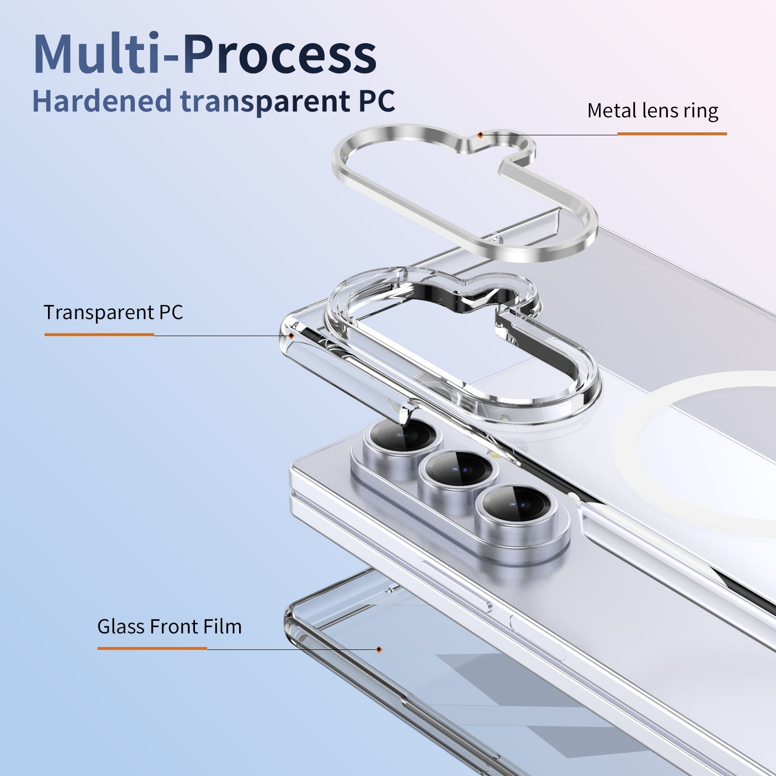 Galaxy Z Fold 7 Clear Magsafe Case [Silver]