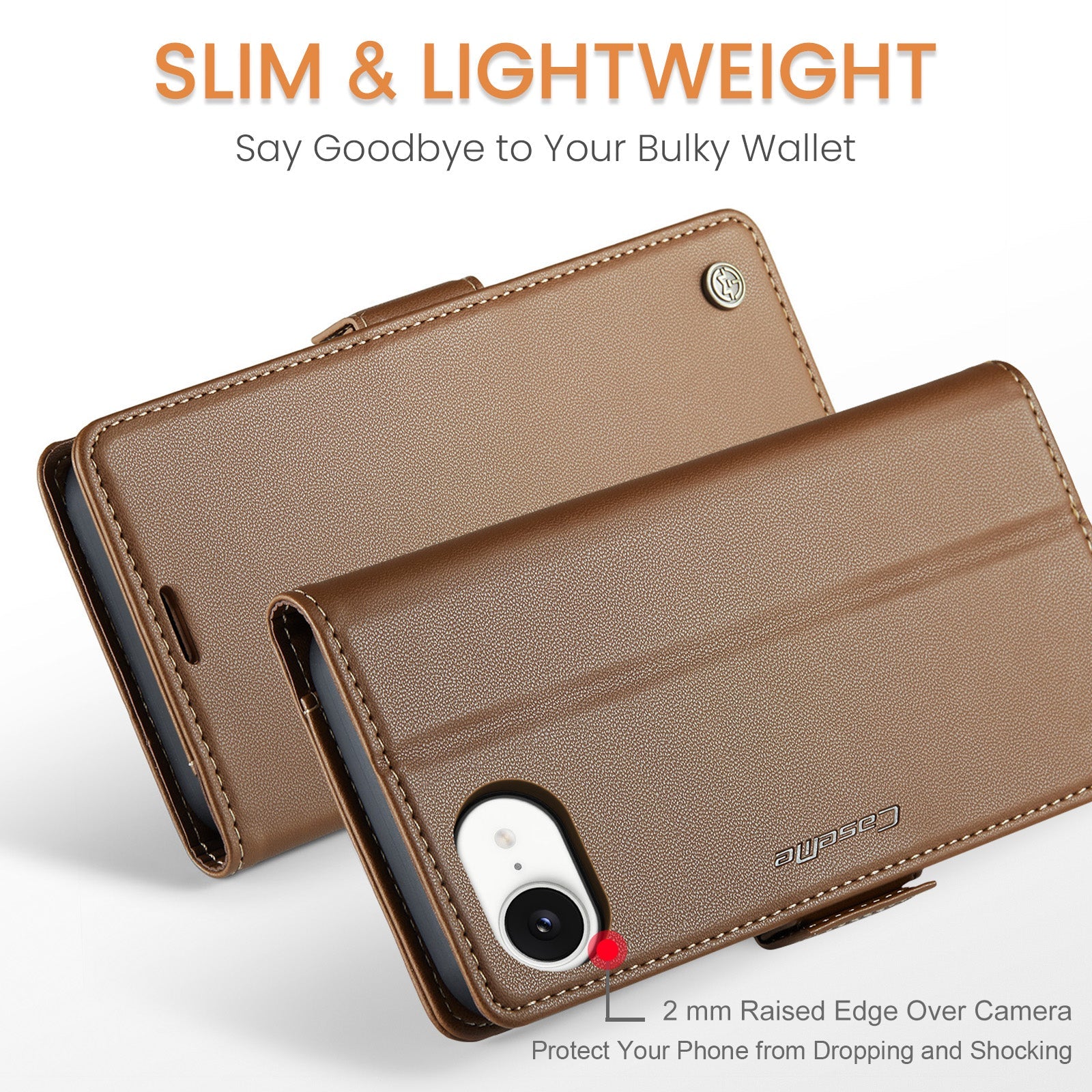 Apple iPhone 16E Pu Wallet Case [Brown]