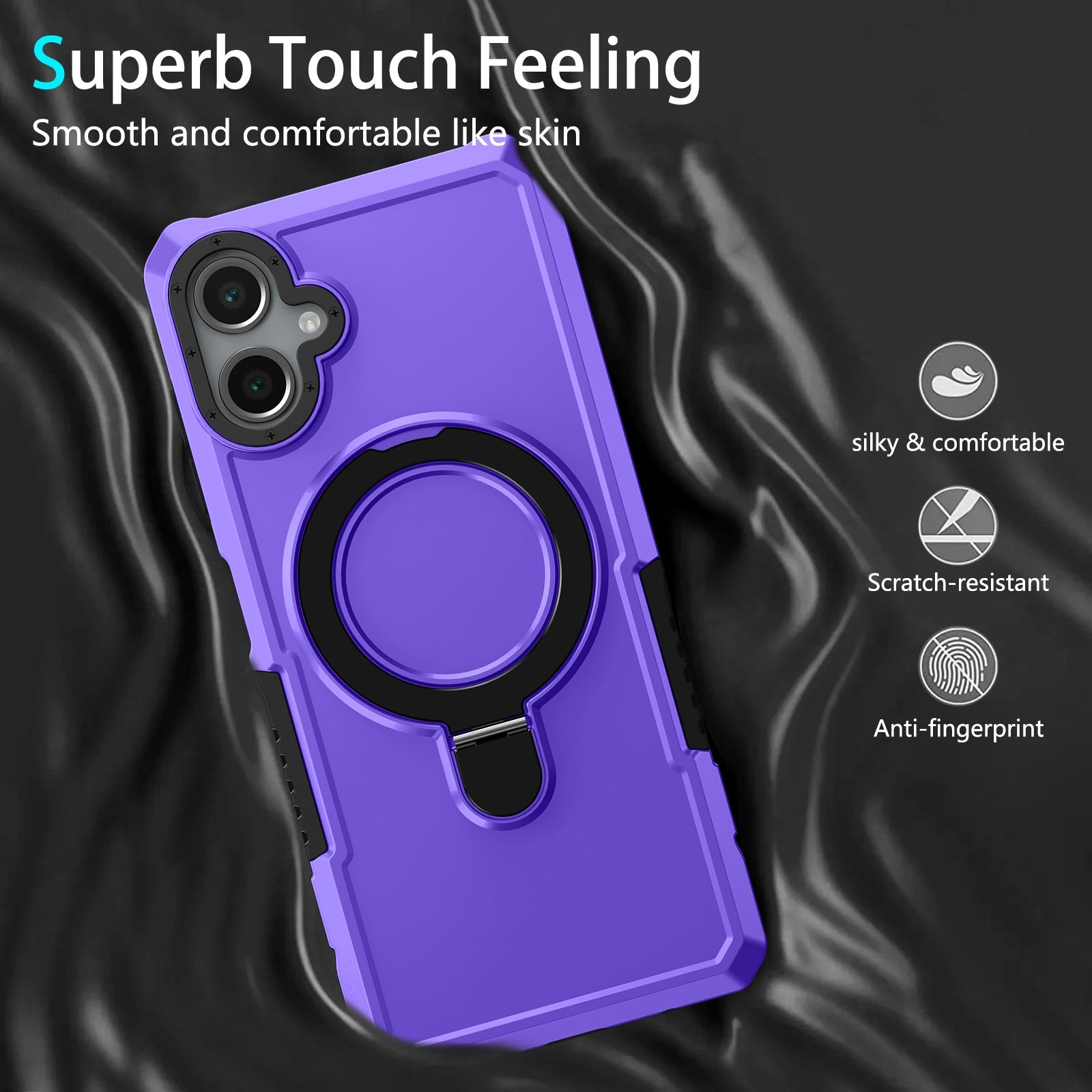 Galaxy A06 4G Kickstand Heavy Duty Case [Purple]