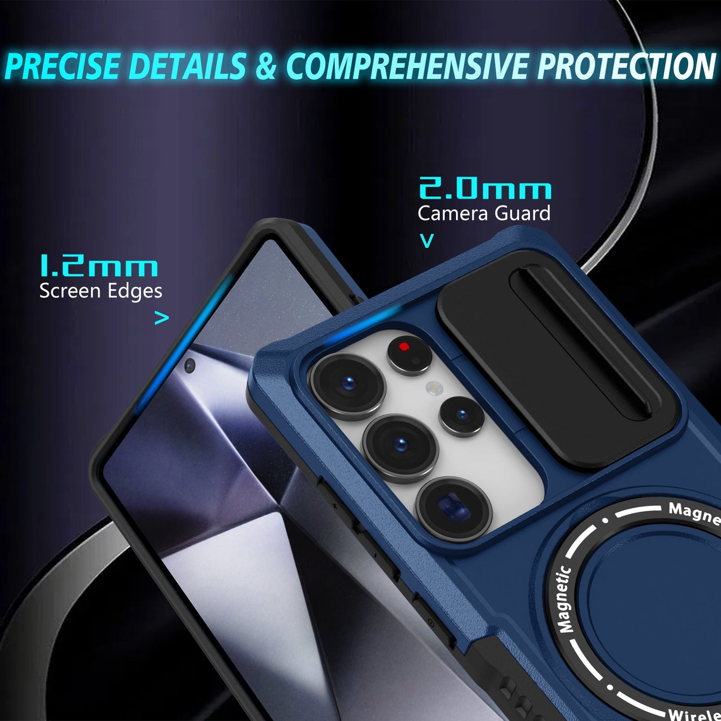 Galaxy S25 Ultra Magsafe Sliding Cover Case [Navy]
