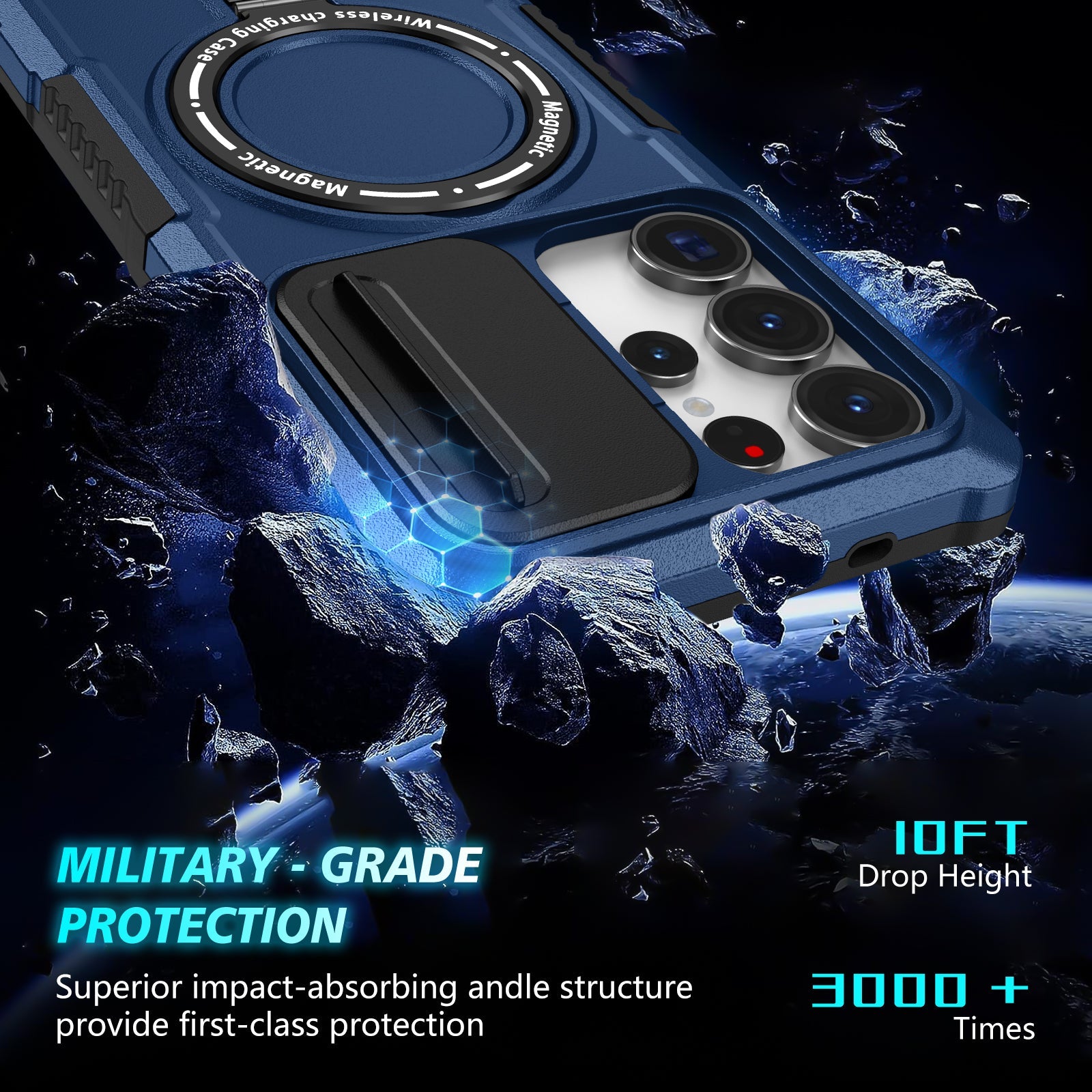 Galaxy S25 Ultra Magsafe Sliding Cover Case [Navy]