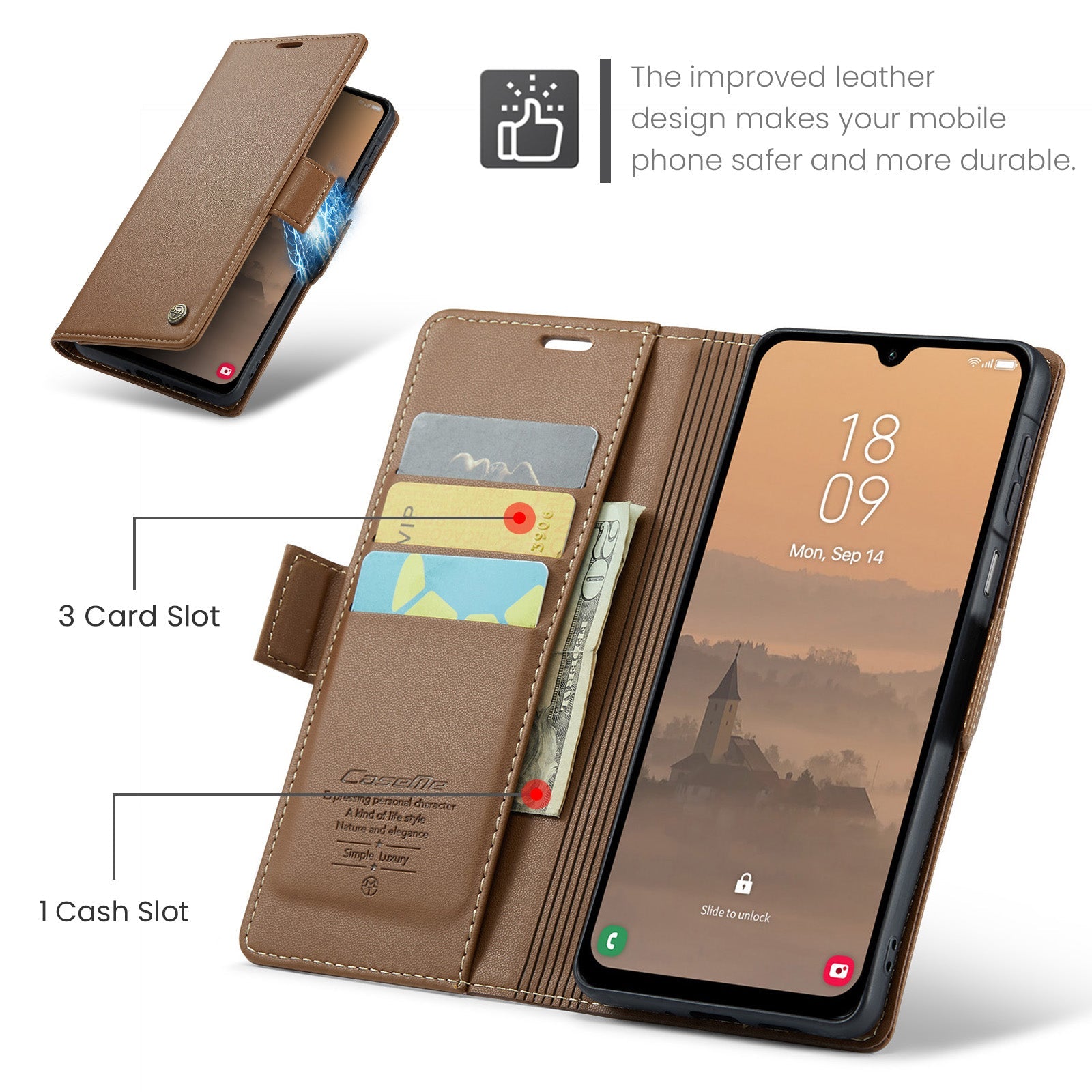 Galaxy A26 5G Pu Wallet Case [Brown]