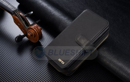 Samsung Galaxy S6 Edge Plus Deluxe Zipper Case Black