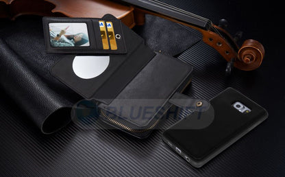 Samsung Galaxy S6 Edge Plus Deluxe Zipper Case Black