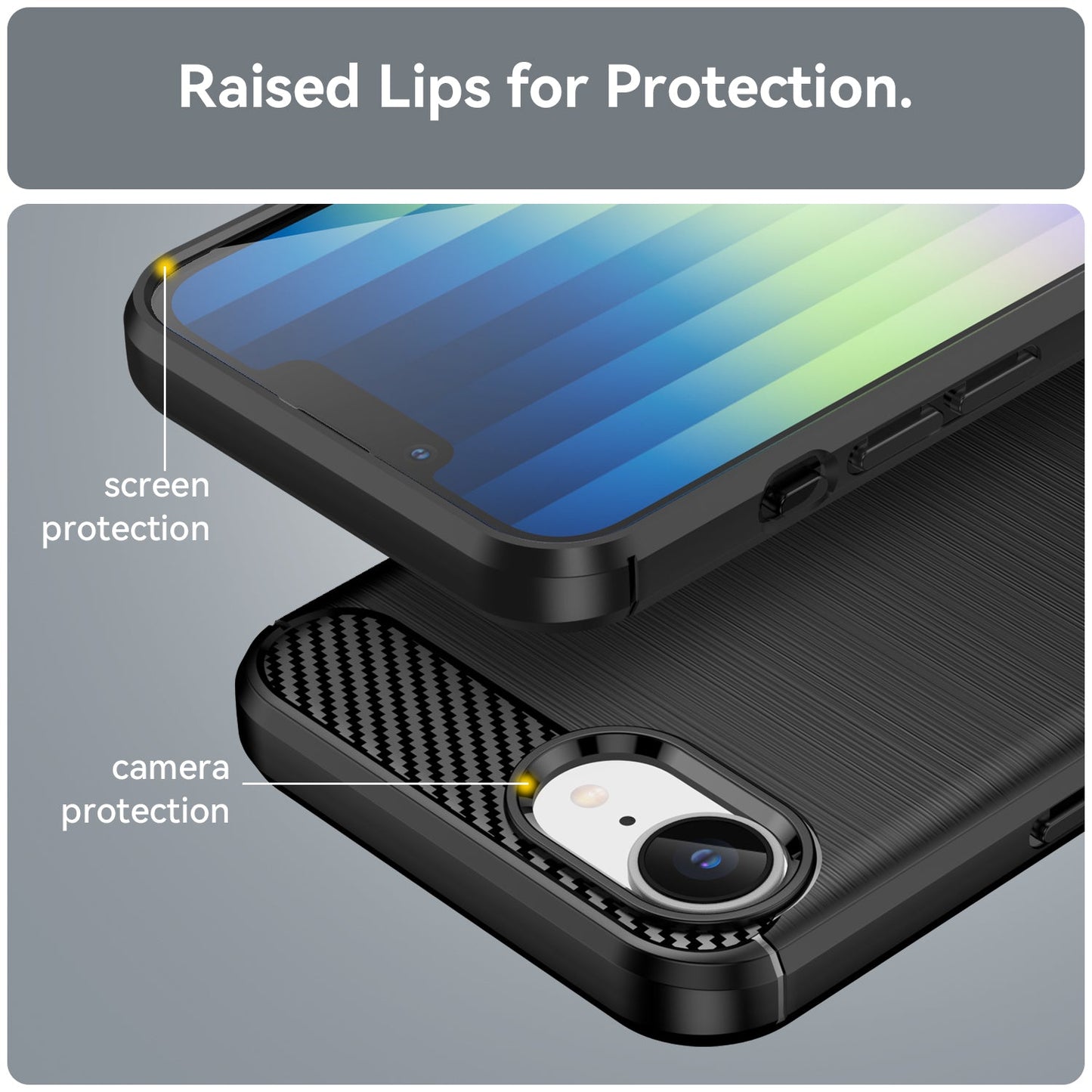 Apple iPhone 16E Carbon Fibre Case [Black]