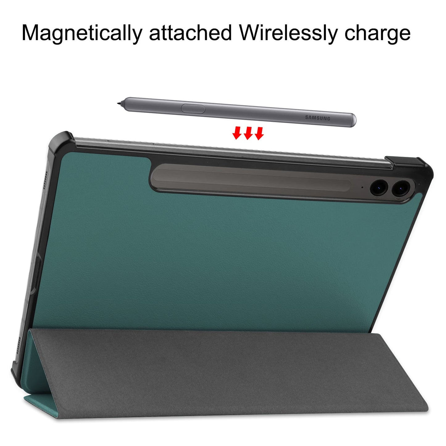 Galaxy Tab S9fe+ X610 Tri-fold Pu Case [Teal]