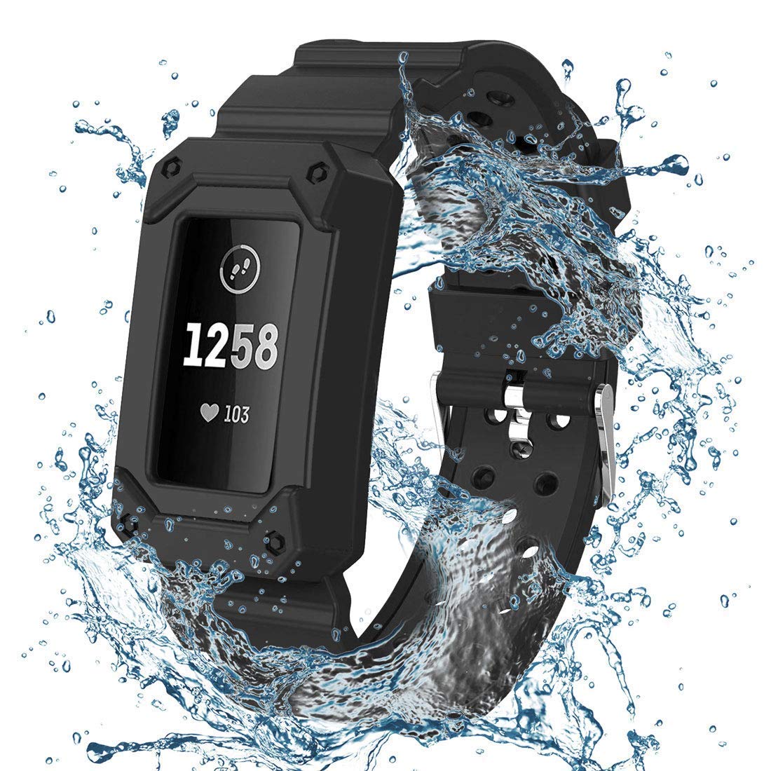 Fitbit Charge 3 Silicone Strap [Black]