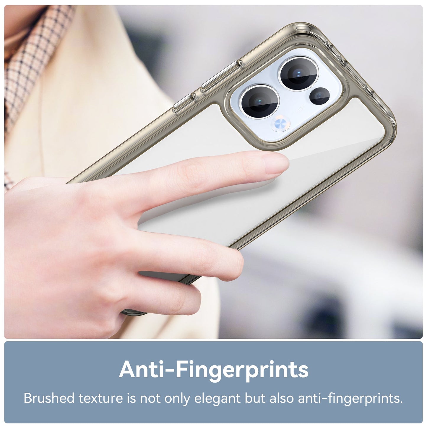 Oppo Reno 13 5G Soft Gel Case [Clear Grey]