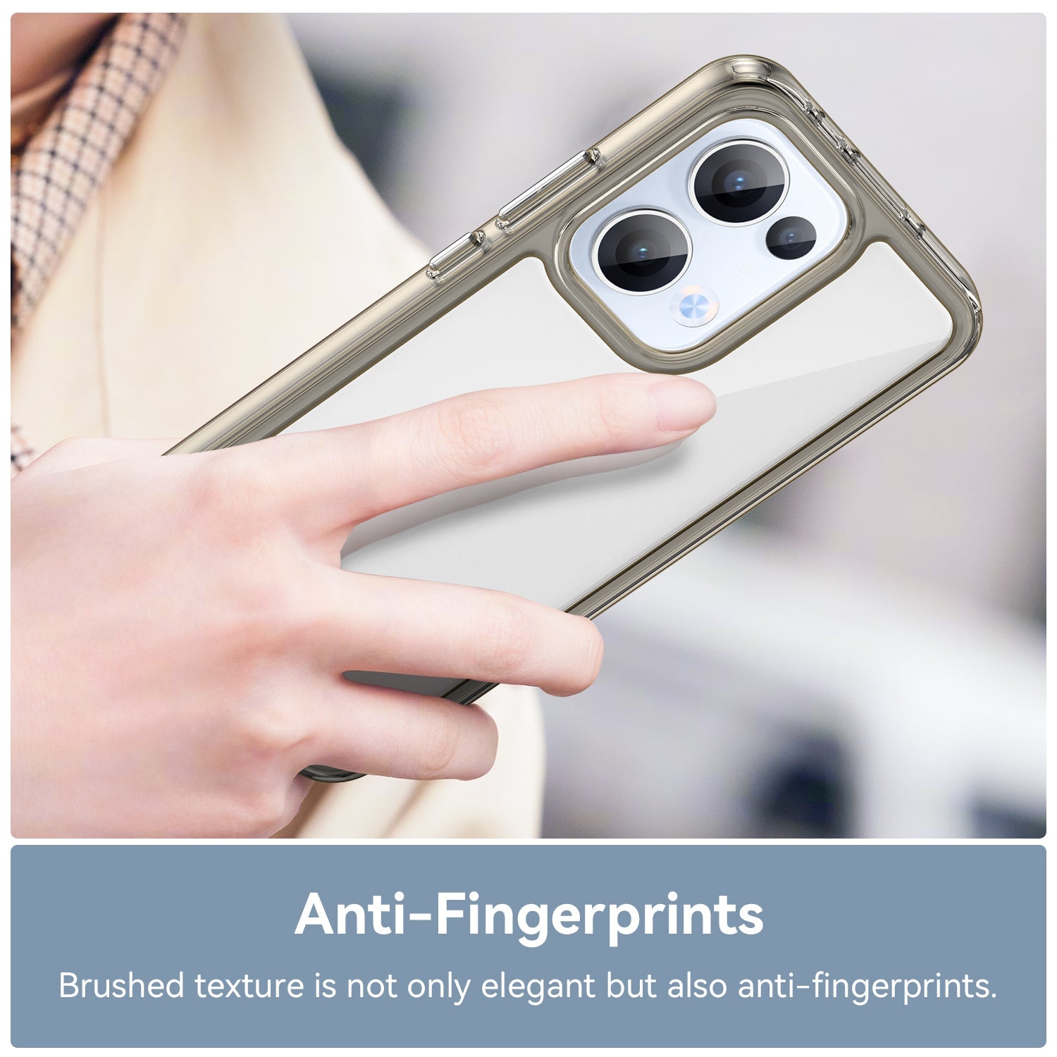 Oppo Reno 13 5G Soft Gel Case [Clear Grey]