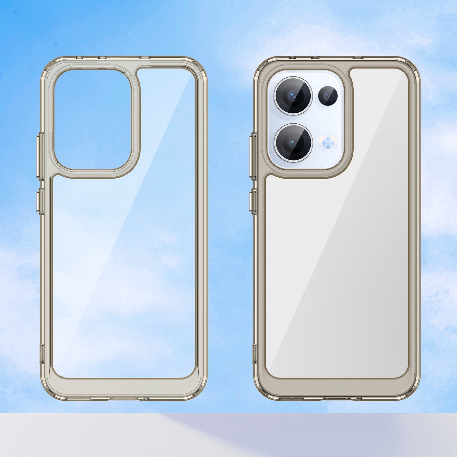 Oppo Reno 13 5G Soft Gel Case [Clear Grey]