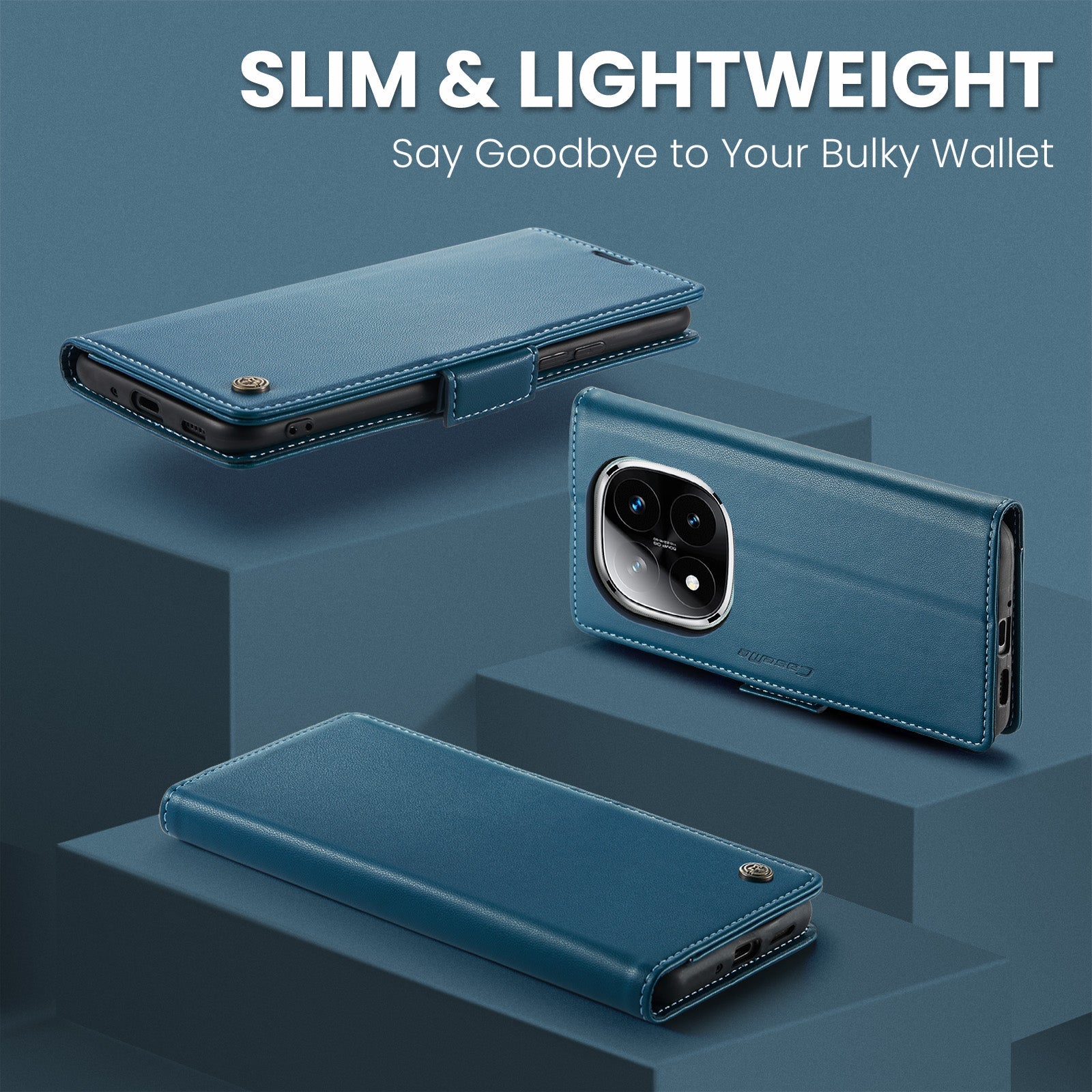 Xiaomi Redmi Note 14 Pro Plus 5G Pu Wallet Case [Navy]