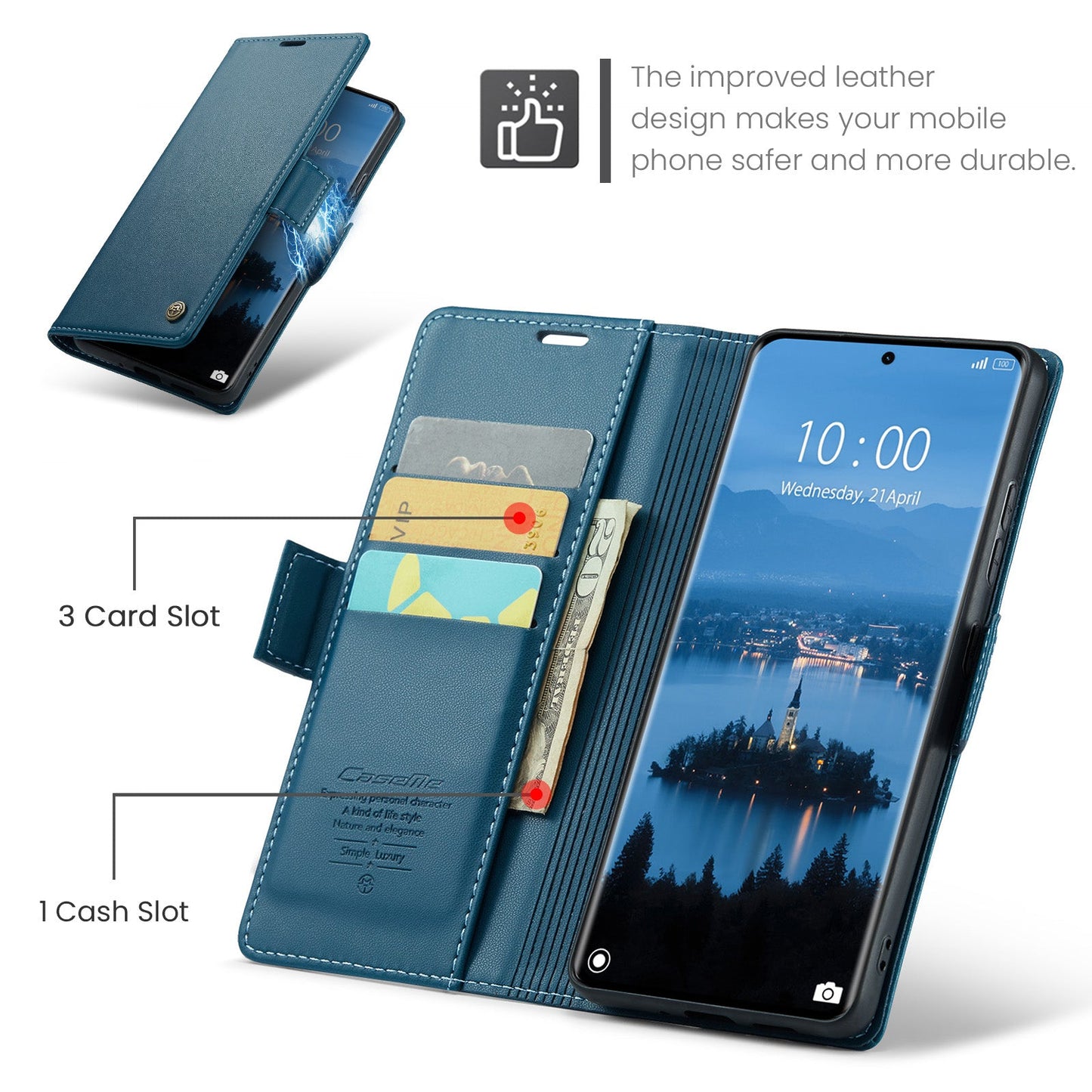 Xiaomi Redmi Note 14 Pro Plus 5G Pu Wallet Case [Navy]