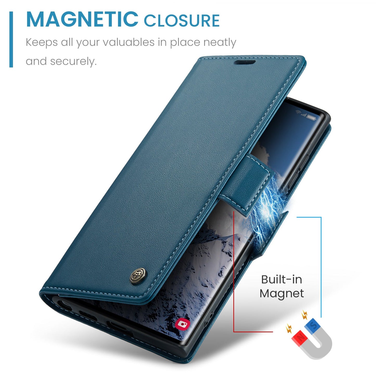 Galaxy S25 Ultra Pu Wallet Case [Navy]