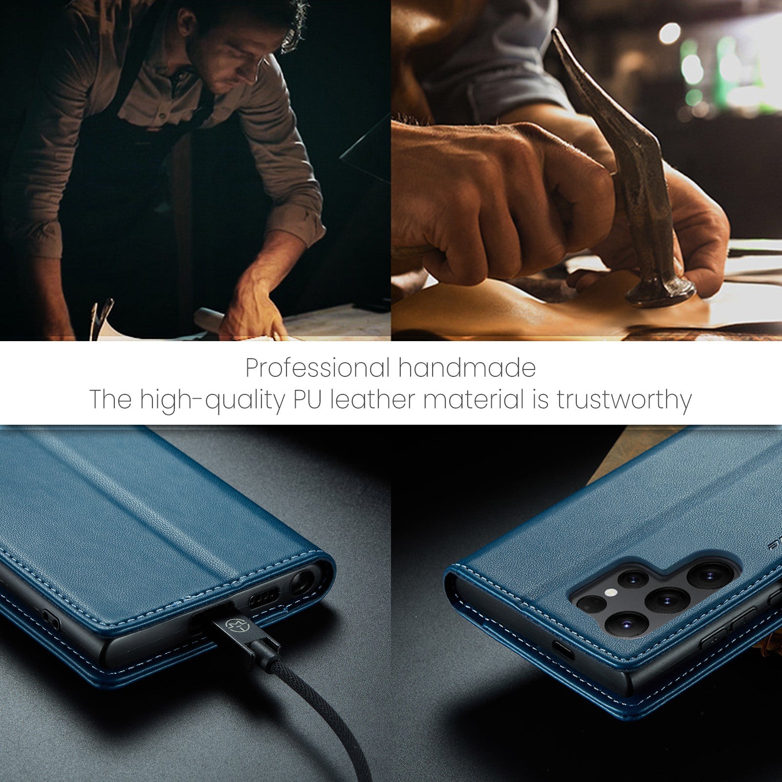 Galaxy S25 Ultra Pu Wallet Case [Navy]