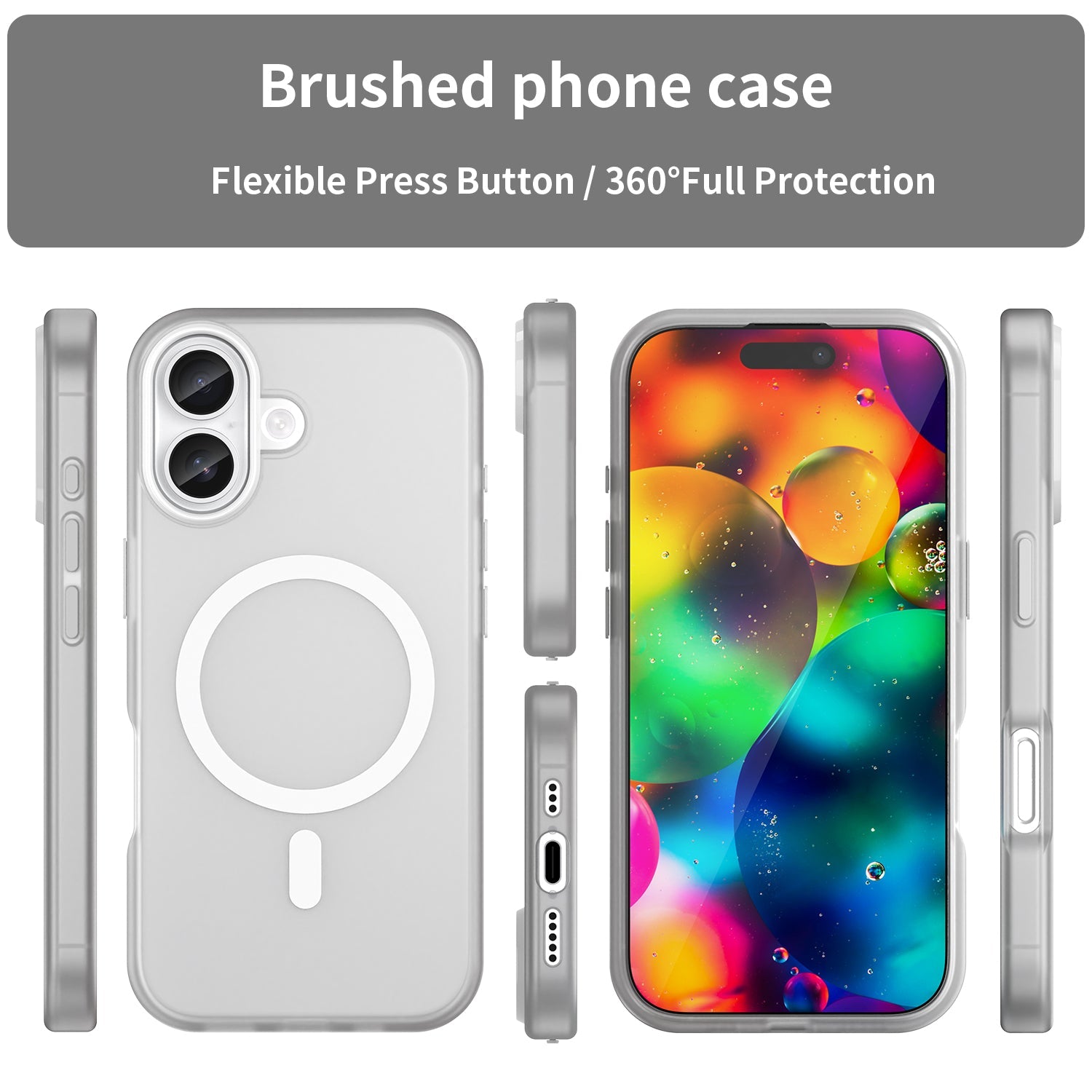 Iphone 17 Magsafe Soft Matte Case [White]