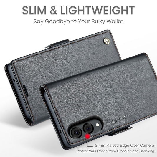 Galaxy S25 Edge Pu Wallet Case [Black]