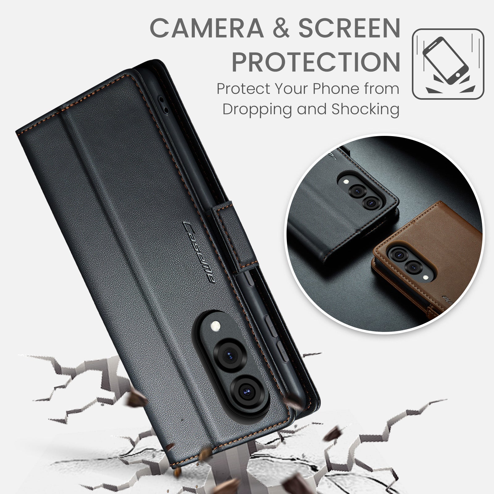 Galaxy S25 Edge Pu Wallet Case [Black]