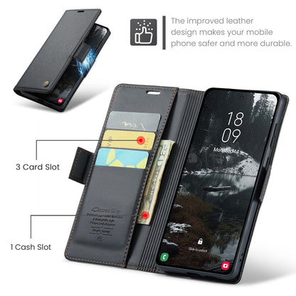 Galaxy S25 Edge Pu Wallet Case [Black]