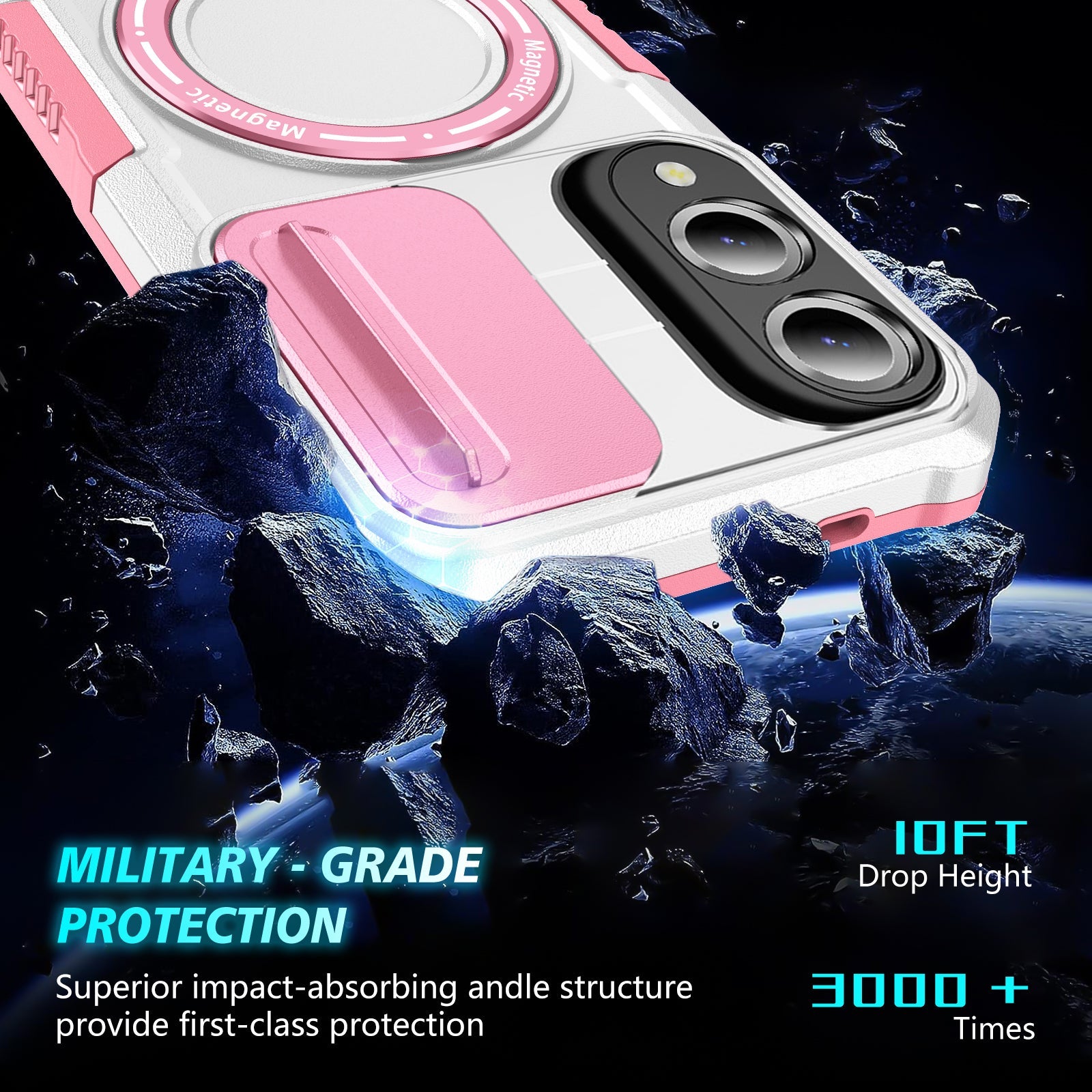 Samsung Galaxy S25 Edge Magsafe Sliding Cover Case [Pinkwhite]