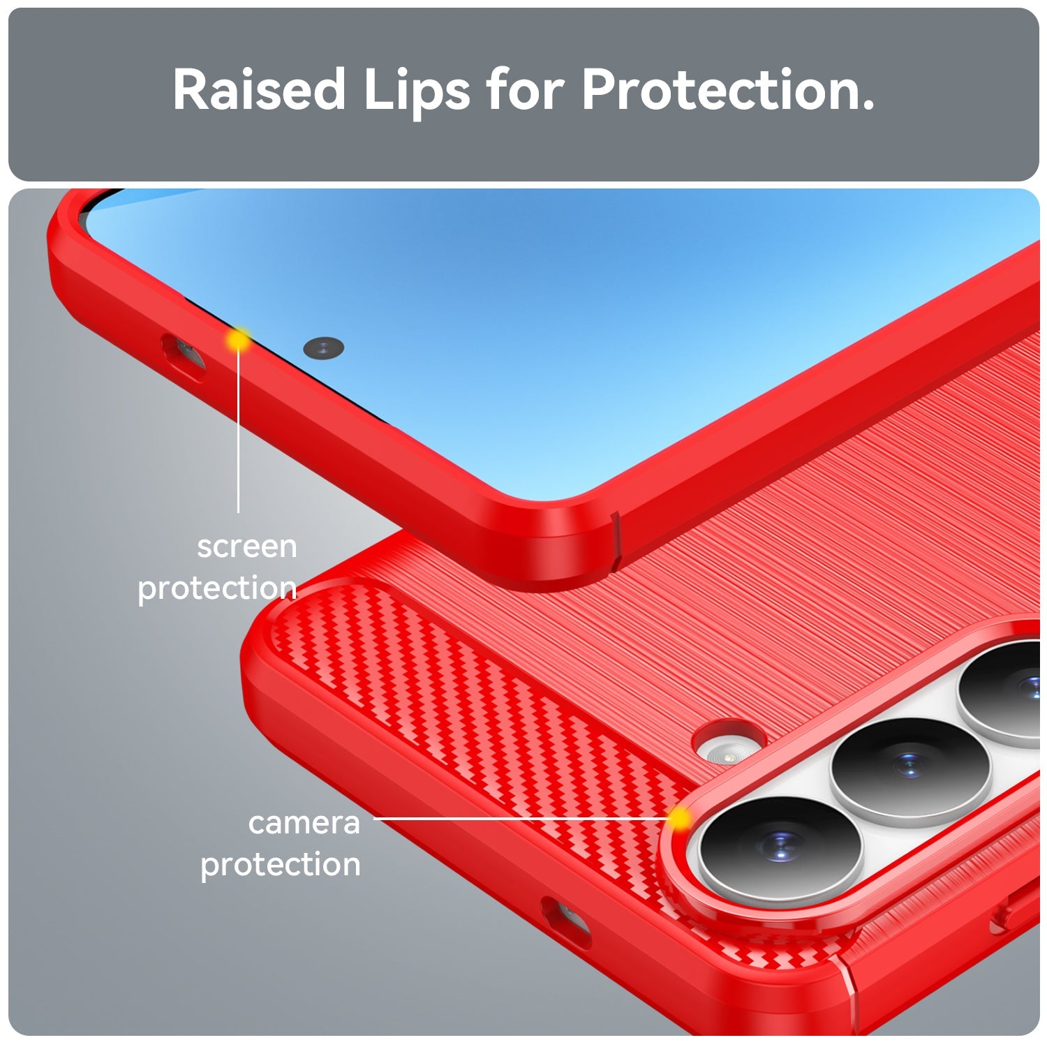 Galaxy S26 Plus Carbon Fibre Case [Red]