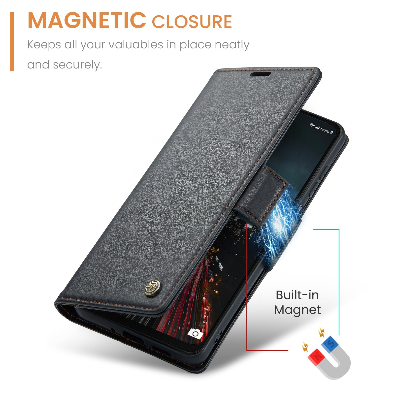 Galaxy A16 5G Pu Wallet Case [Black]