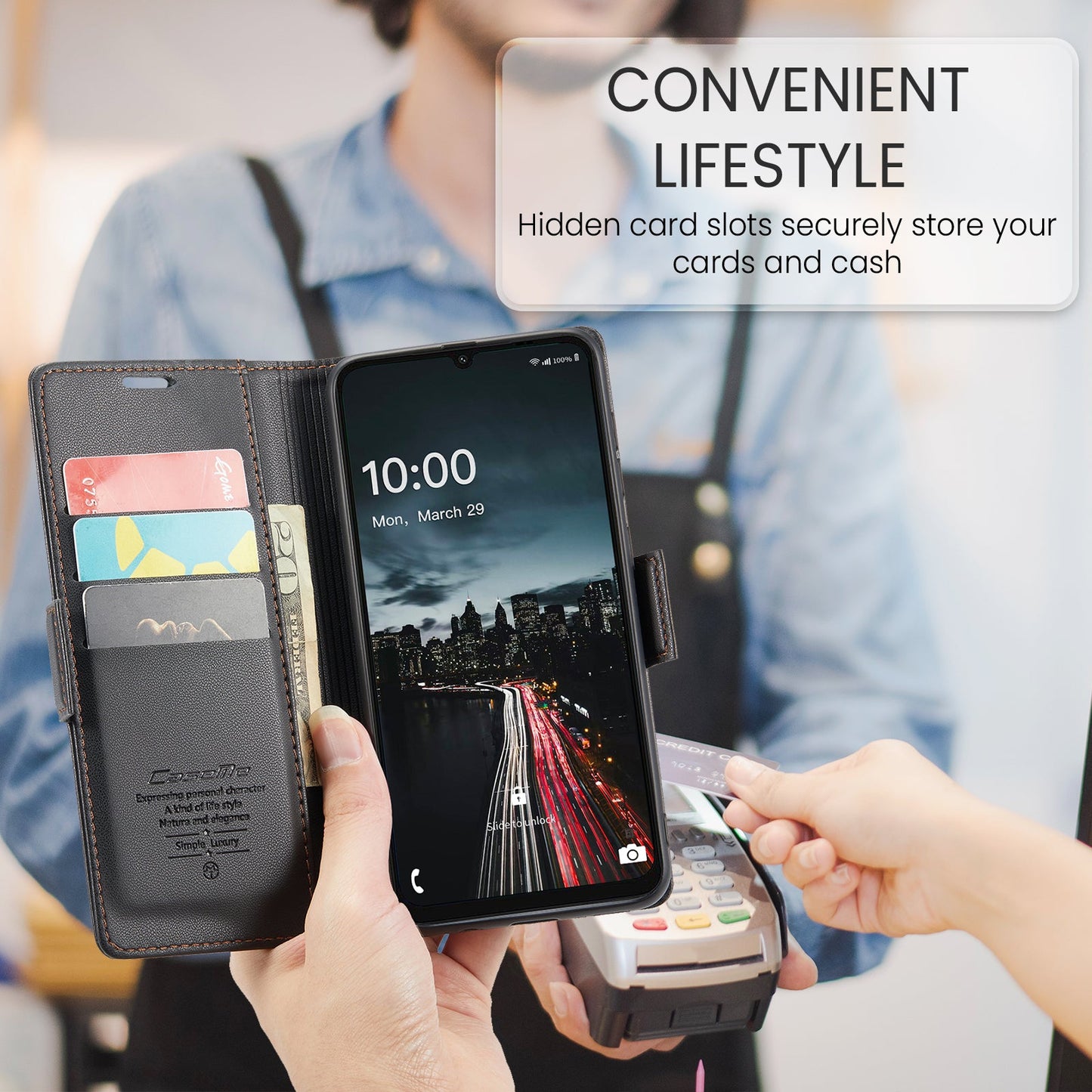 Galaxy A16 5G Pu Wallet Case [Black]