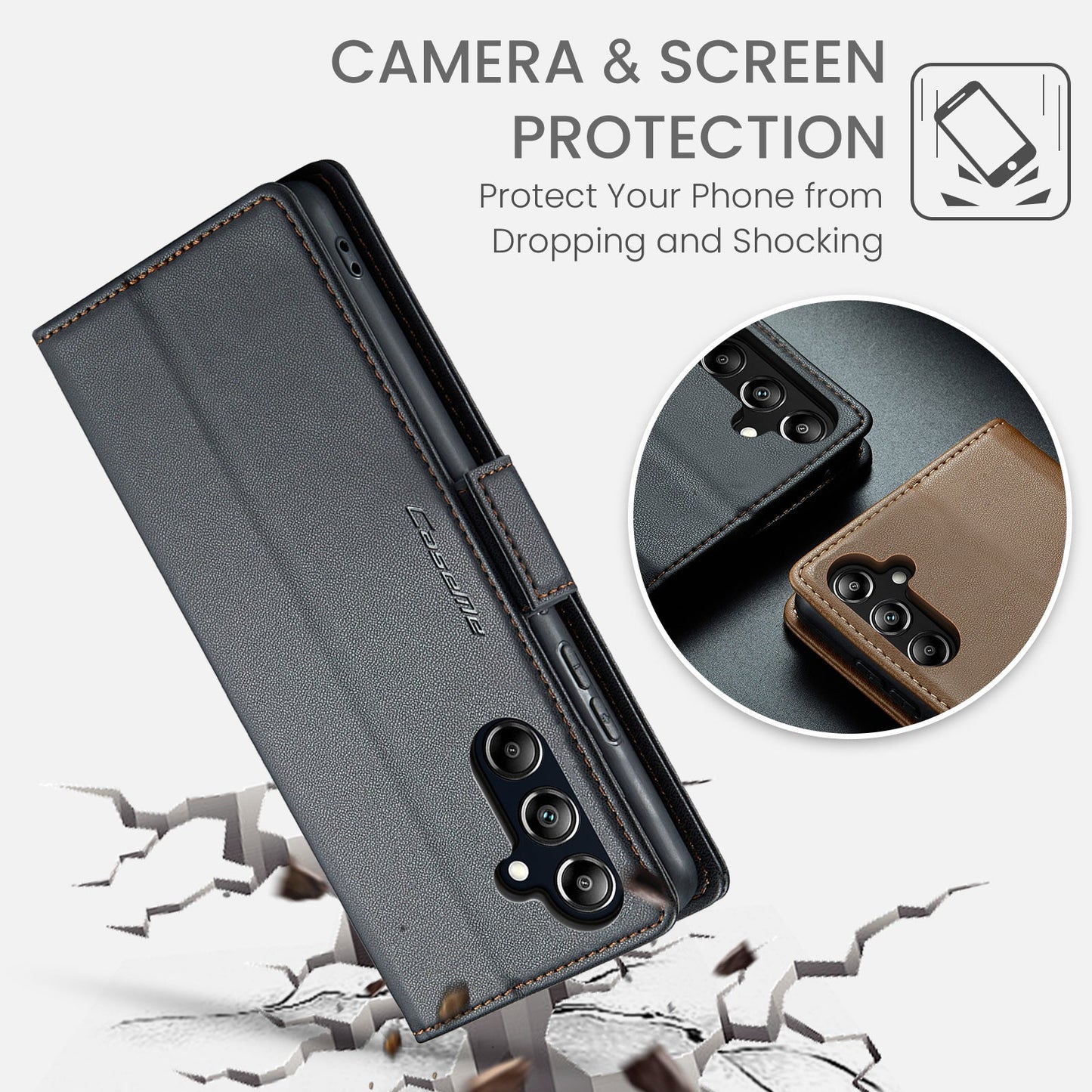 Galaxy A16 5G Pu Wallet Case [Black]